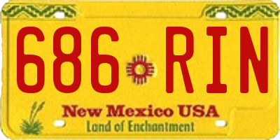 NM license plate 686RIN