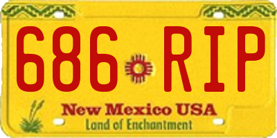 NM license plate 686RIP
