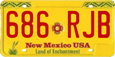 NM license plate 686RJB