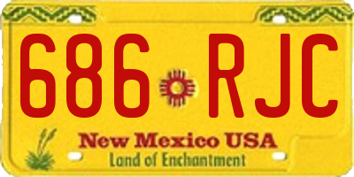 NM license plate 686RJC