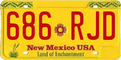 NM license plate 686RJD