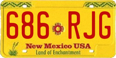 NM license plate 686RJG