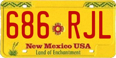 NM license plate 686RJL