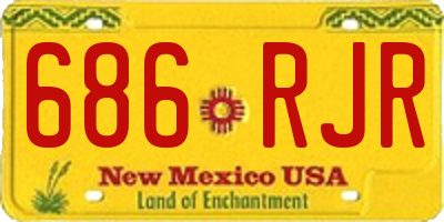 NM license plate 686RJR