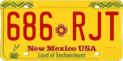 NM license plate 686RJT