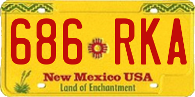 NM license plate 686RKA