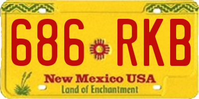 NM license plate 686RKB