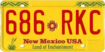 NM license plate 686RKC