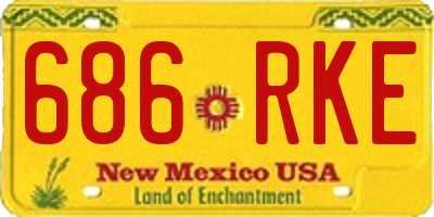 NM license plate 686RKE