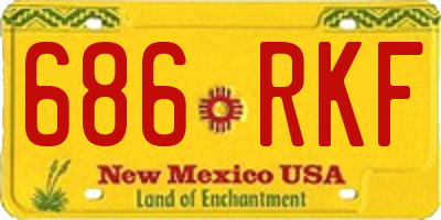 NM license plate 686RKF