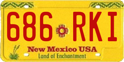 NM license plate 686RKI