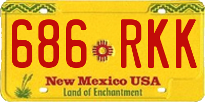 NM license plate 686RKK