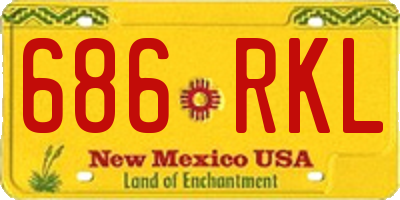 NM license plate 686RKL