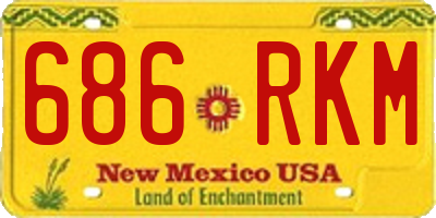 NM license plate 686RKM