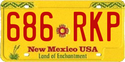 NM license plate 686RKP