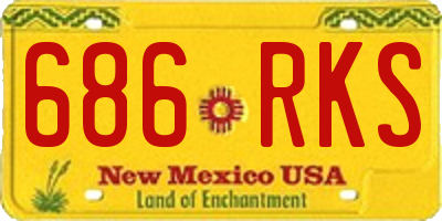 NM license plate 686RKS
