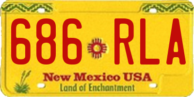 NM license plate 686RLA