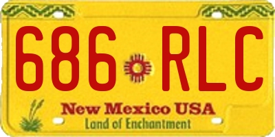 NM license plate 686RLC