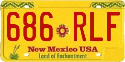 NM license plate 686RLF