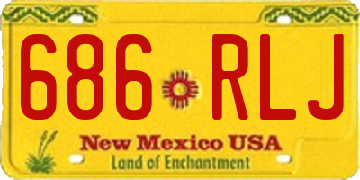NM license plate 686RLJ