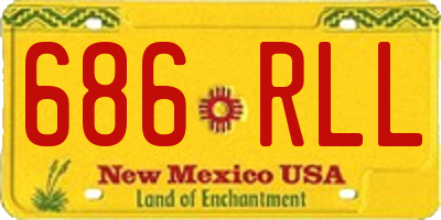 NM license plate 686RLL