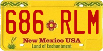 NM license plate 686RLM