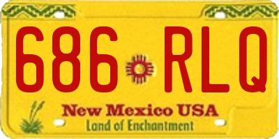 NM license plate 686RLQ