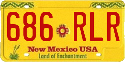 NM license plate 686RLR