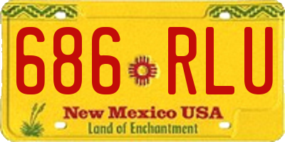 NM license plate 686RLU