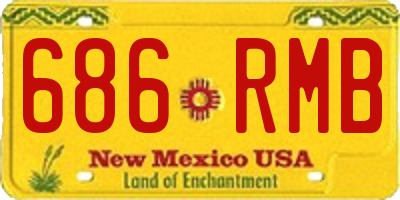 NM license plate 686RMB