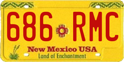 NM license plate 686RMC