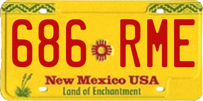 NM license plate 686RME