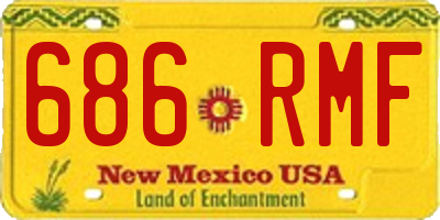 NM license plate 686RMF