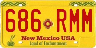NM license plate 686RMM