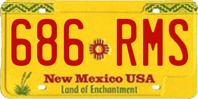 NM license plate 686RMS
