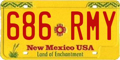 NM license plate 686RMY