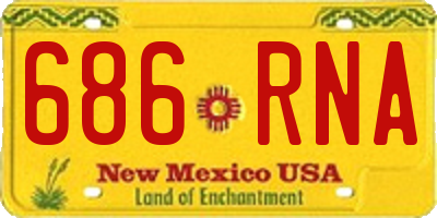 NM license plate 686RNA