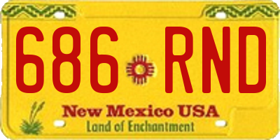 NM license plate 686RND