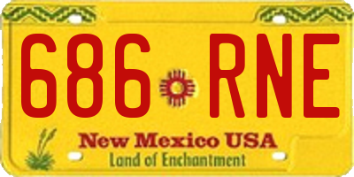 NM license plate 686RNE