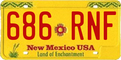 NM license plate 686RNF