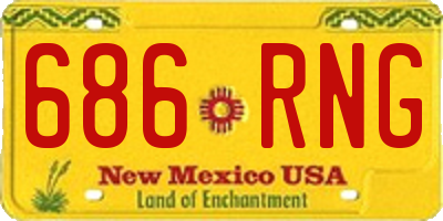 NM license plate 686RNG
