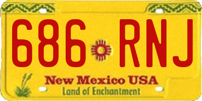 NM license plate 686RNJ