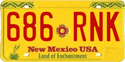 NM license plate 686RNK
