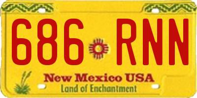 NM license plate 686RNN