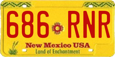 NM license plate 686RNR