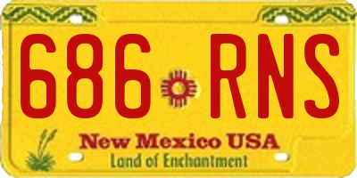 NM license plate 686RNS