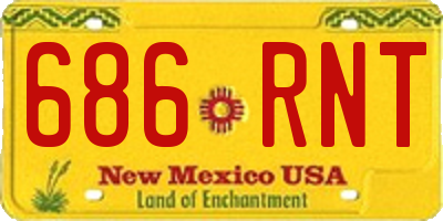 NM license plate 686RNT