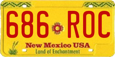 NM license plate 686ROC