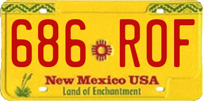NM license plate 686ROF