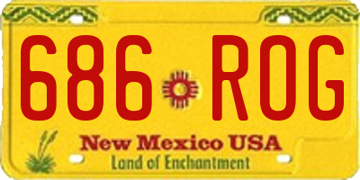 NM license plate 686ROG